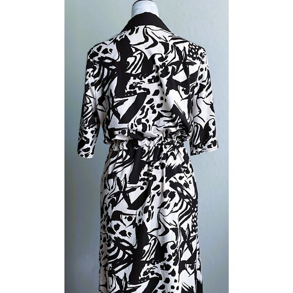 TOPSHOP Printed Collared Midi Dress Size 8 - Picture 2 of 12